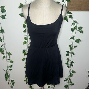 Hollister Gilly Hicks Black Tie Back Athletic Dress with Built In Shorts